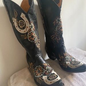 Old Gringo Floral Horseshoe Cowboy Boots